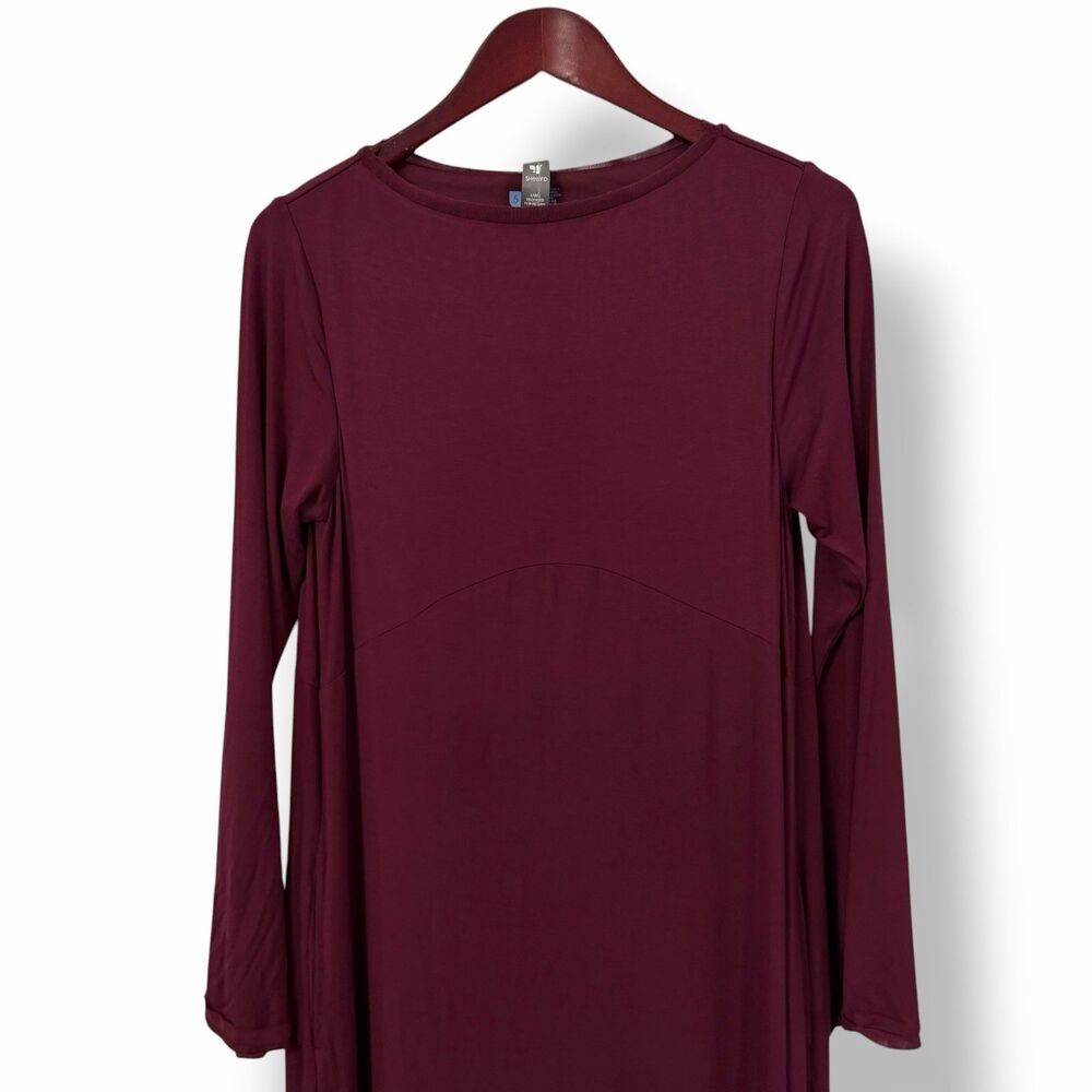 NWOT SheBird Marissa Maxi Bra Dress Dark Cherry Burgundy Wine Long Sleeve 5 M/L - Picture 4 of 12
